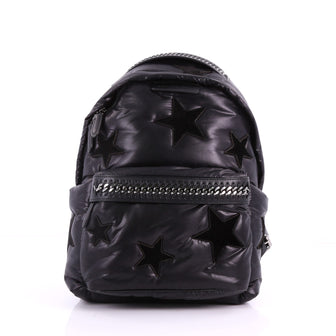 Stella McCartney Falabella Go Backpack Nylon with Applique Medium Black 3616904