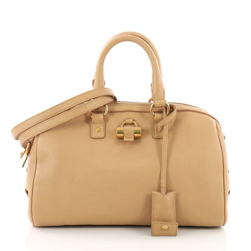Saint Laurent Muse Bowling Bag Leather Large Neutral 3617201