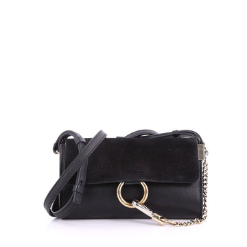 Chloe Faye Shoulder Bag Leather and Suede Mini - Rebag