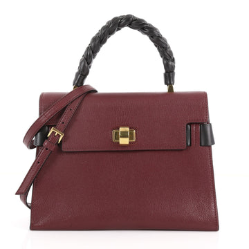 Miu Miu Click Convertible Satchel Leather Medium Purple 3619701
