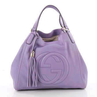 Gucci Soho Shoulder Bag Leather Medium Purple 3620103