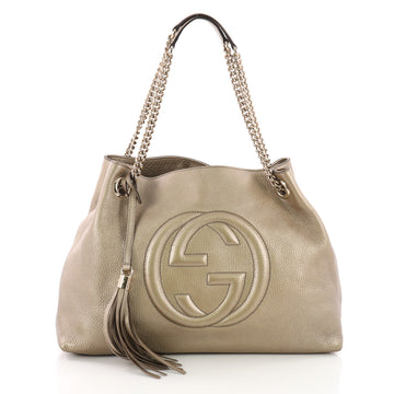 Gucci Soho Chain Strap Shoulder Bag Leather Medium Gold 36206/03