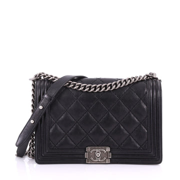 Stitch Boy Flap Bag Quilted Calfskin New Medium