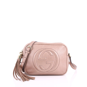  Gucci Soho Disco Crossbody Bag Leather Small Pink 3620708