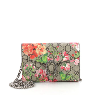 Gucci Dionysus Chain Wallet Blooms Print GG Coated 3621802
