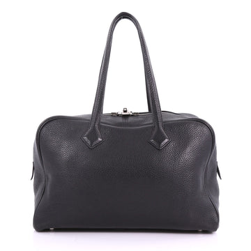 Hermes Victoria II Handbag Clemence 35 Black 3623211