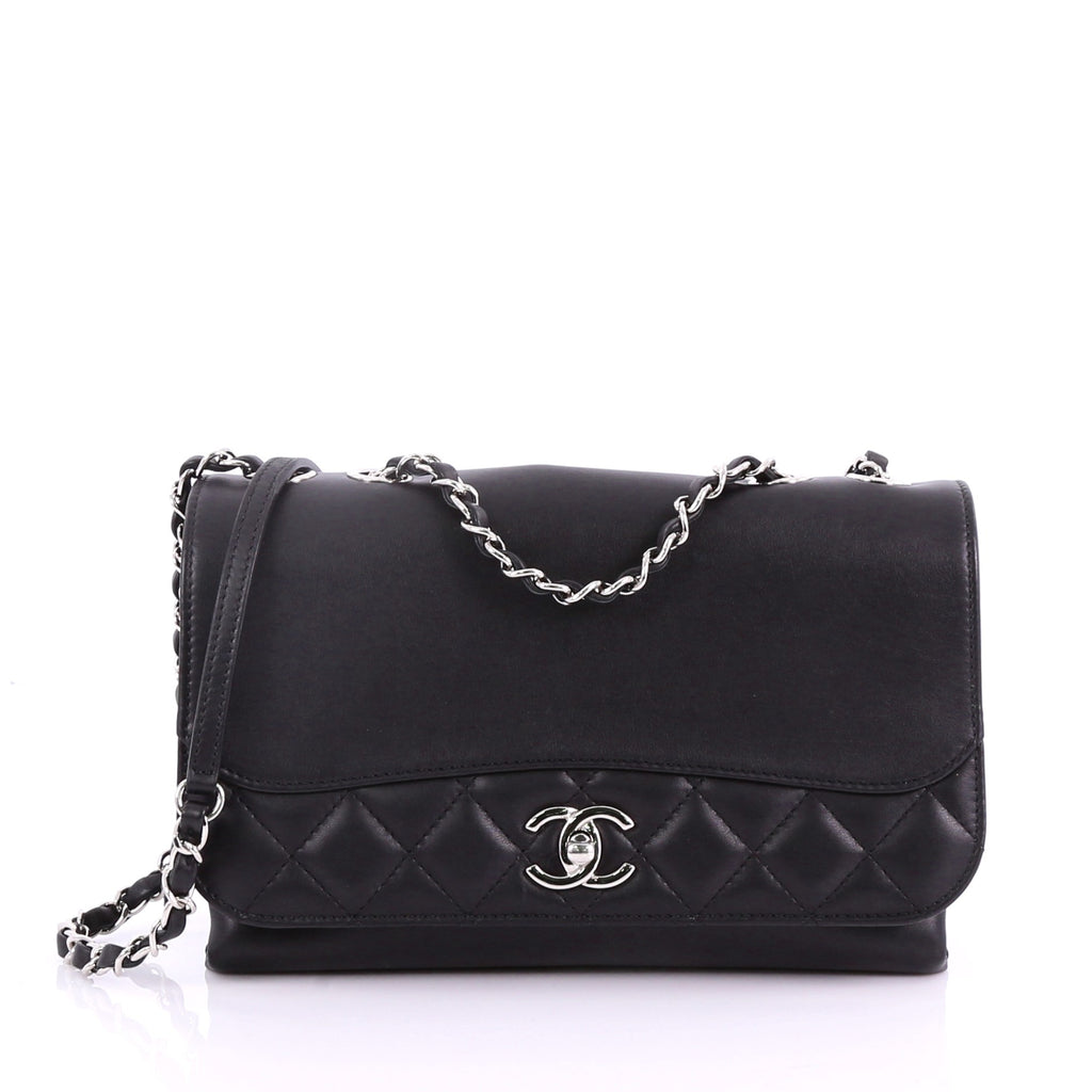Chanel Tramezzo Flap Bag Calfskin Small Black 3623224
