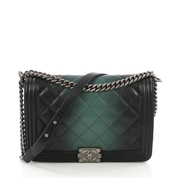 Chanel Boy Flap Bag Quilted Ombre Goatskin Large 3623231
