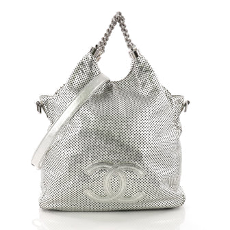Chanel Rodeo Drive Hobo Perforated Leather Large Metallic 3623233