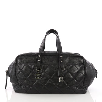 Chanel Biarritz Satchel Quilted Coated Canvas XL 3623237