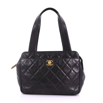 Chanel Vintage CC Lock Shoulder Bag Quilted Leather 3623241