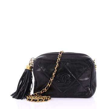 Chanel Vintage Diamond CC Camera Bag Quilted Leather 3623252