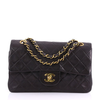 Chanel Vintage Classic Double Flap Bag Quilted Lambskin Small 3623262