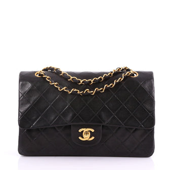 Chanel Vintage Classic Double Flap Bag Quilted Lambskin Medium 3623265