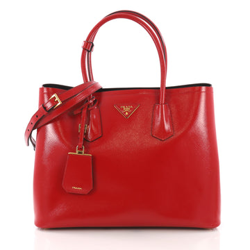 Prada Cuir Double Tote Vernice Saffiano Leather Medium 3623277