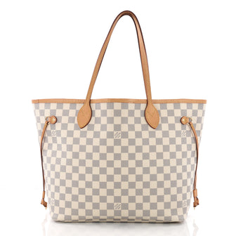 Louis Vuitton Neverfull NM Tote Damier MM White 3625701