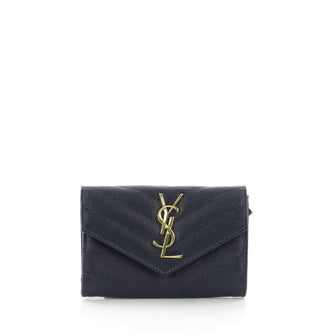 Saint Laurent Classic Monogram Flap Wallet Matelasse 3626301