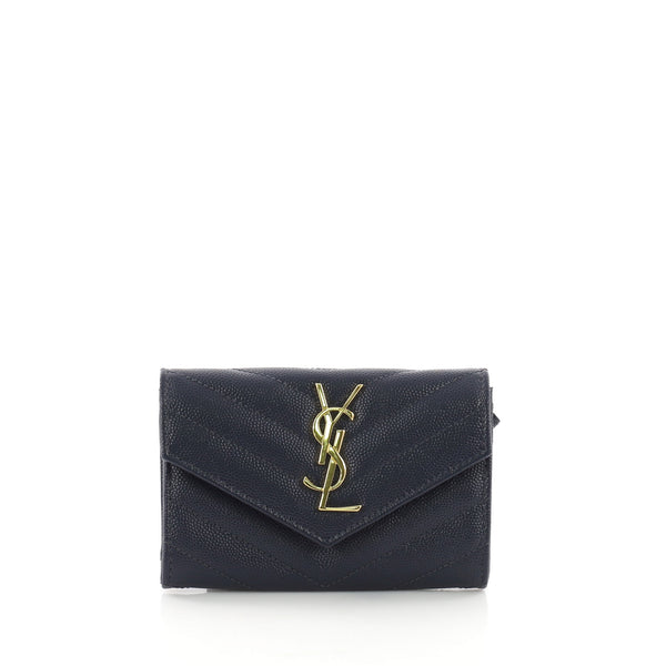 Saint Laurent Small Monogramme Wallet Black, Flap Wallet