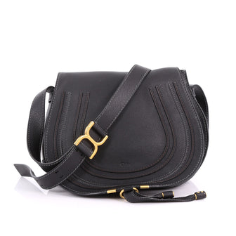 Chloe Marcie Crossbody Bag Leather Medium Black 3627801