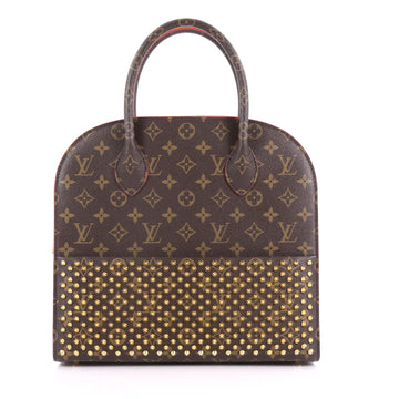 Louis Vuitton Limited Edition Christian Louboutin Shopping Bag Calf Hair and Monogram Canvas