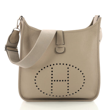 Hermes Evelyne Crossbody Gen III Togo GM Brown 3629703