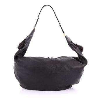 The Row Sling Hobo Leather 15 Black 3629704
