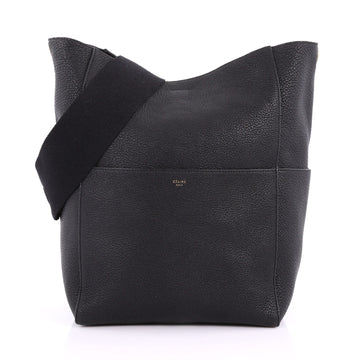 Celine Sangle Seau Handbag Goatskin Small Black 3629802