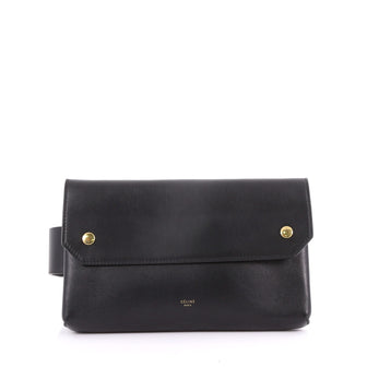 Celine Bum Waist Bag Leather Black 3629804