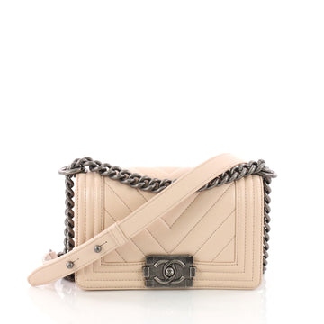 Chanel Boy Flap Bag Chevron Caviar Small Pink 3631301