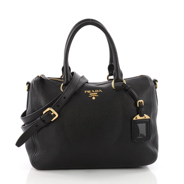 Prada Convertible Boston Bag Vitello Daino Small Black 3631701