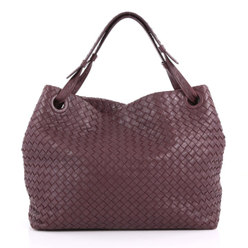 Bottega Veneta Bella Tote Intrecciato Nappa Large Purple 3631703