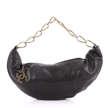 Chanel Chain Link Strap Hobo Lambskin Large Black 3632401