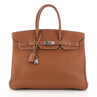 Hermes Birkin Handbag Brown Togo with Palladium Hardware 3632901