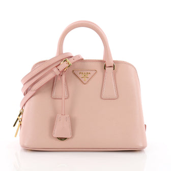 Prada Promenade Handbag Saffiano Leather Small Pink 3634702