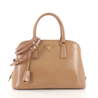 Prada Promenade Handbag Vernice Saffiano Leather Medium