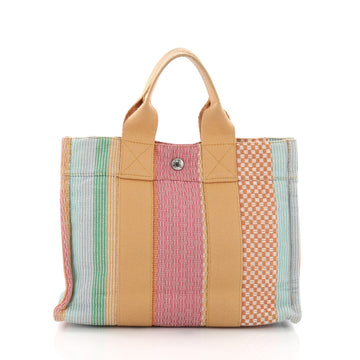 Hermes Fourre Tout Handbag Multicolor Toile PM - Rebag