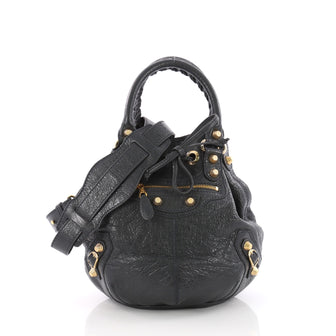 Balenciaga Pom Pon Giant Studs Handbag Leather 3634724