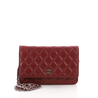 Chanel Wallet on Chain Quilted Lambskin Red 3634741