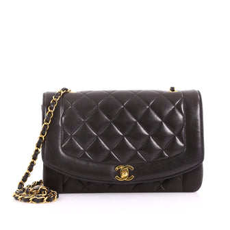Chanel Vintage Diana Flap Bag Quilted Lambskin Medium 3634743