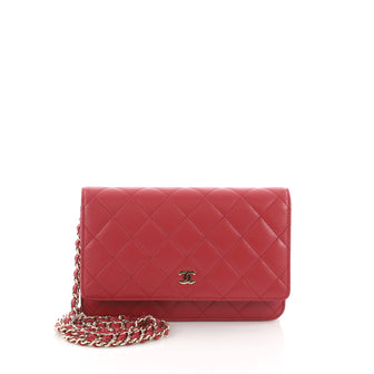Chanel Wallet on Chain Quilted Lambskin Red 3634749