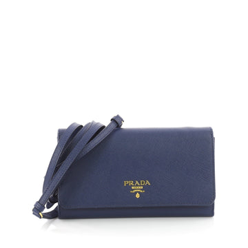 Prada Bow Wallet on Strap Saffiano Leather Small - Rebag
