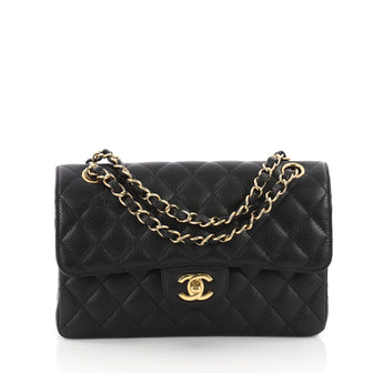 Chanel Classic Double Flap Bag Quilted Caviar Small 3637101