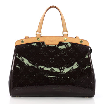 Louis Vuitton Brea Handbag Monogram Vernis MM Purple 3637801
