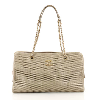 Up In The Air Tote Perforated Leather East West