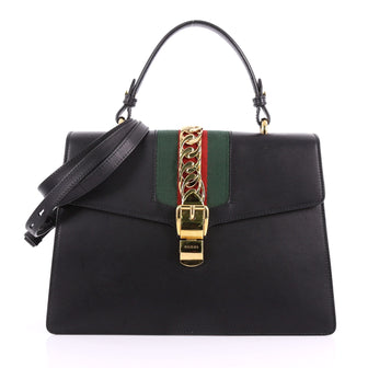 Gucci Sylvie Top Handle Bag Leather Medium 3641102