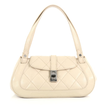 Mademoiselle Lock Shoulder Bag Quilted Caviar Small