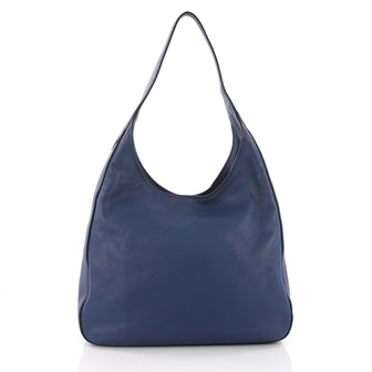 Prada Pocket Hobo Vitello Daino Medium Blue 3644001