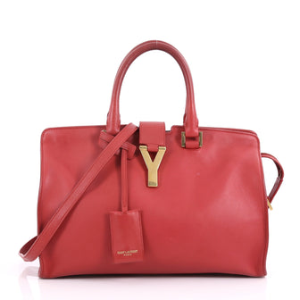 Saint Laurent Classic Y Cabas Leather Small Red 3645801