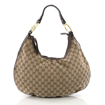 Gucci Interlocking Hobo GG Canvas Medium Brown 3646401
