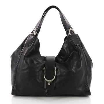 Gucci Soft Stirrup Tote Leather Large Black 3646402